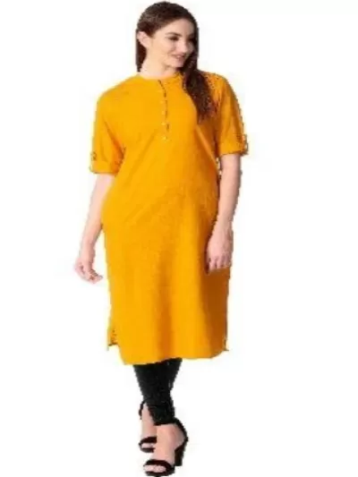 Mustard Cotton Kurti UK Next Day