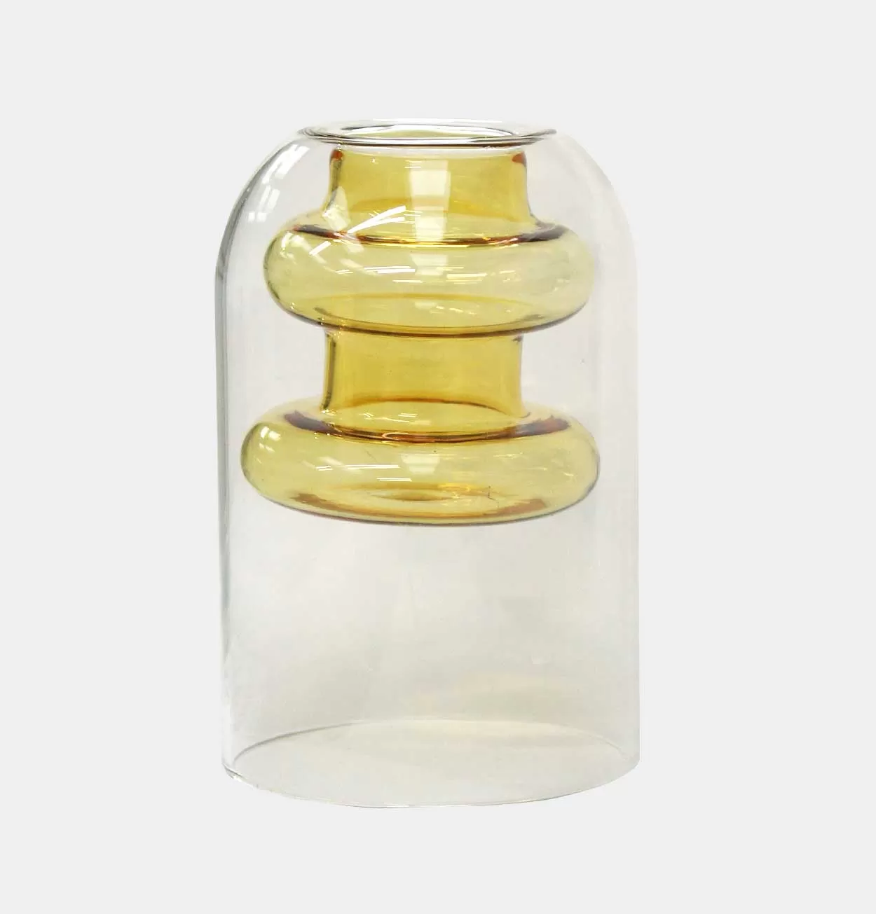 Nordic Glass Vase – Small – Clear Yellow