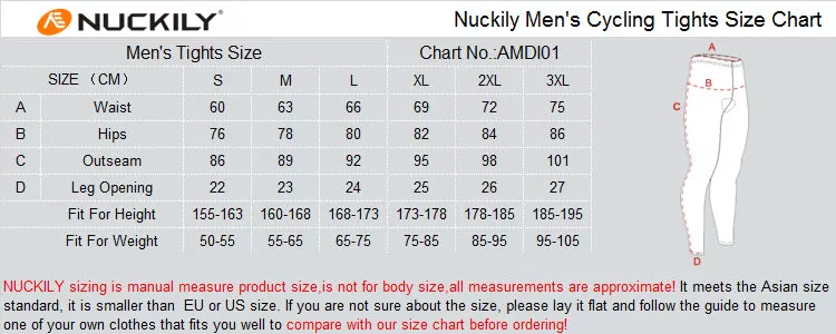 Nuckily MM003 Multi Level Gel Pad Padded Cycling Pants For Long Distance Rides