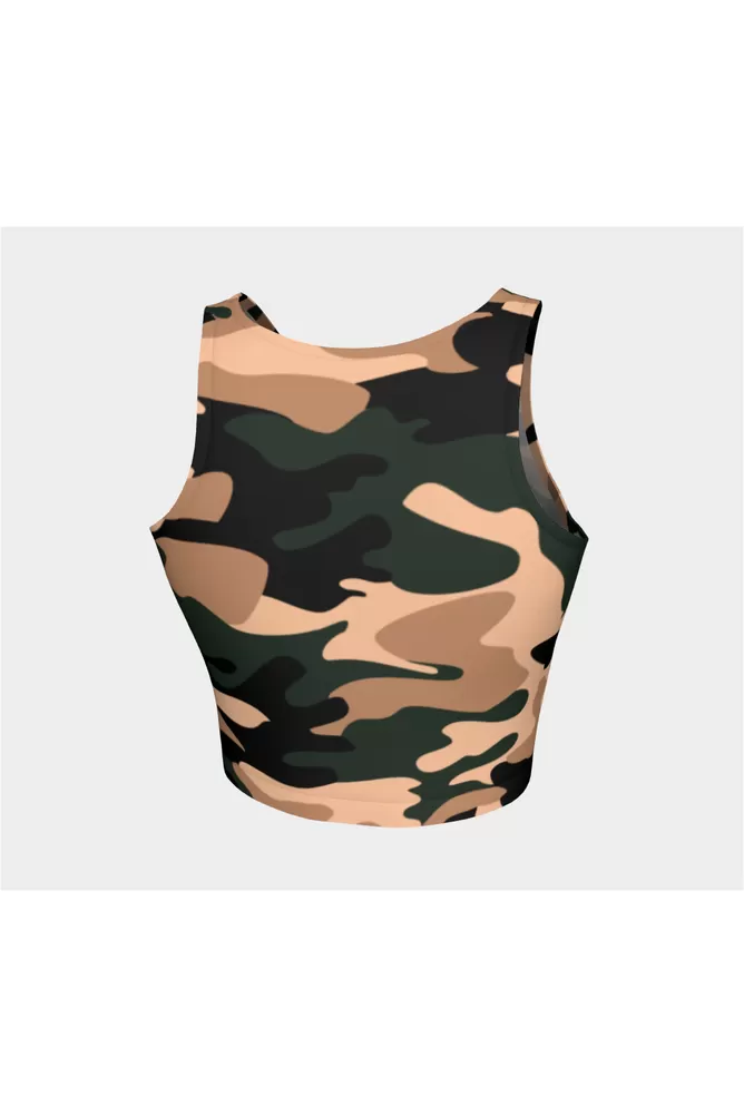 Nude Tone Camouflage Athletic Top