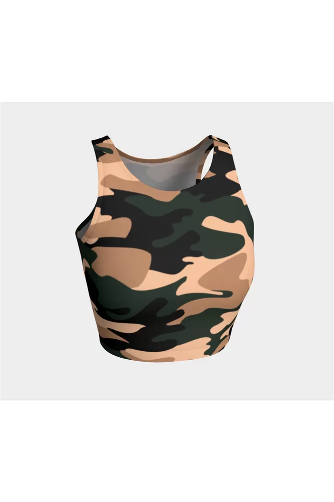 Nude Tone Camouflage Athletic Top