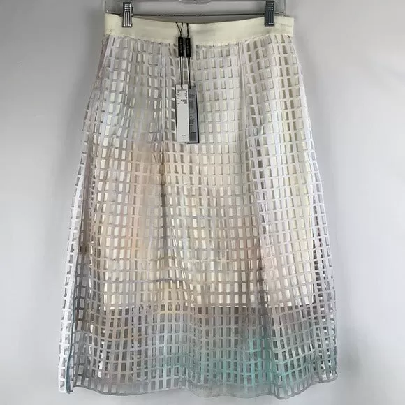 NWT Elie Tahari Mesh Ombré Skirt