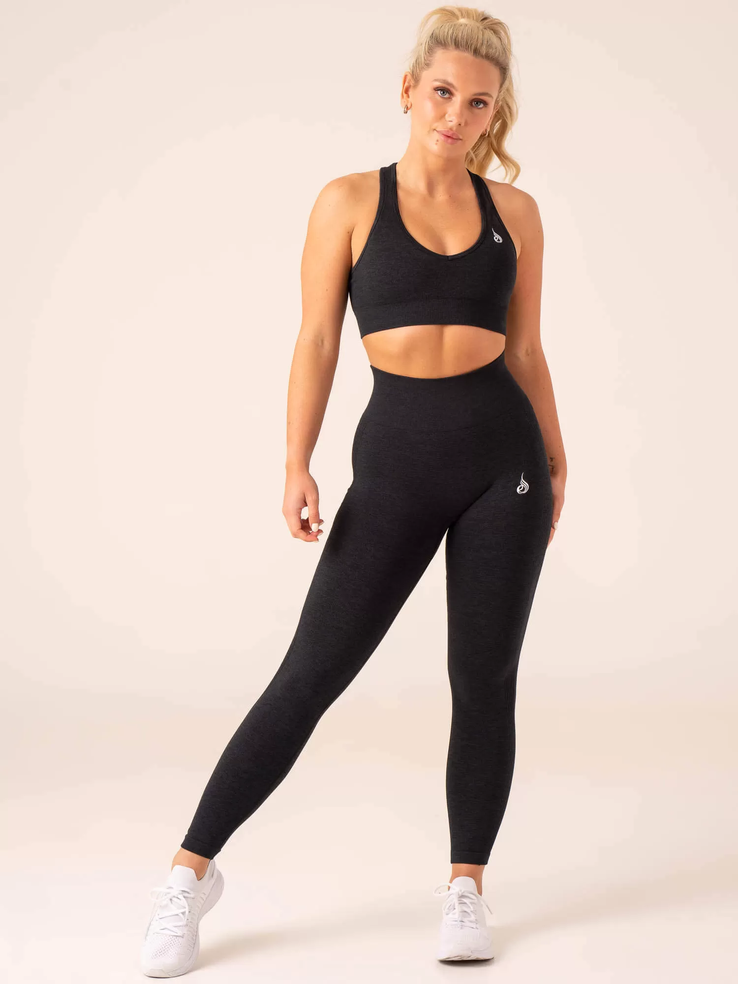 Ombre Seamless Leggings - Black Marl