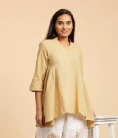 Organic Women Mustard Kurta