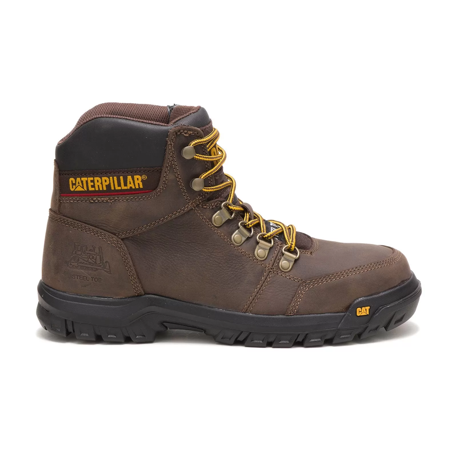 Outline Men's Steel-Toe Work Boots Seal Brown