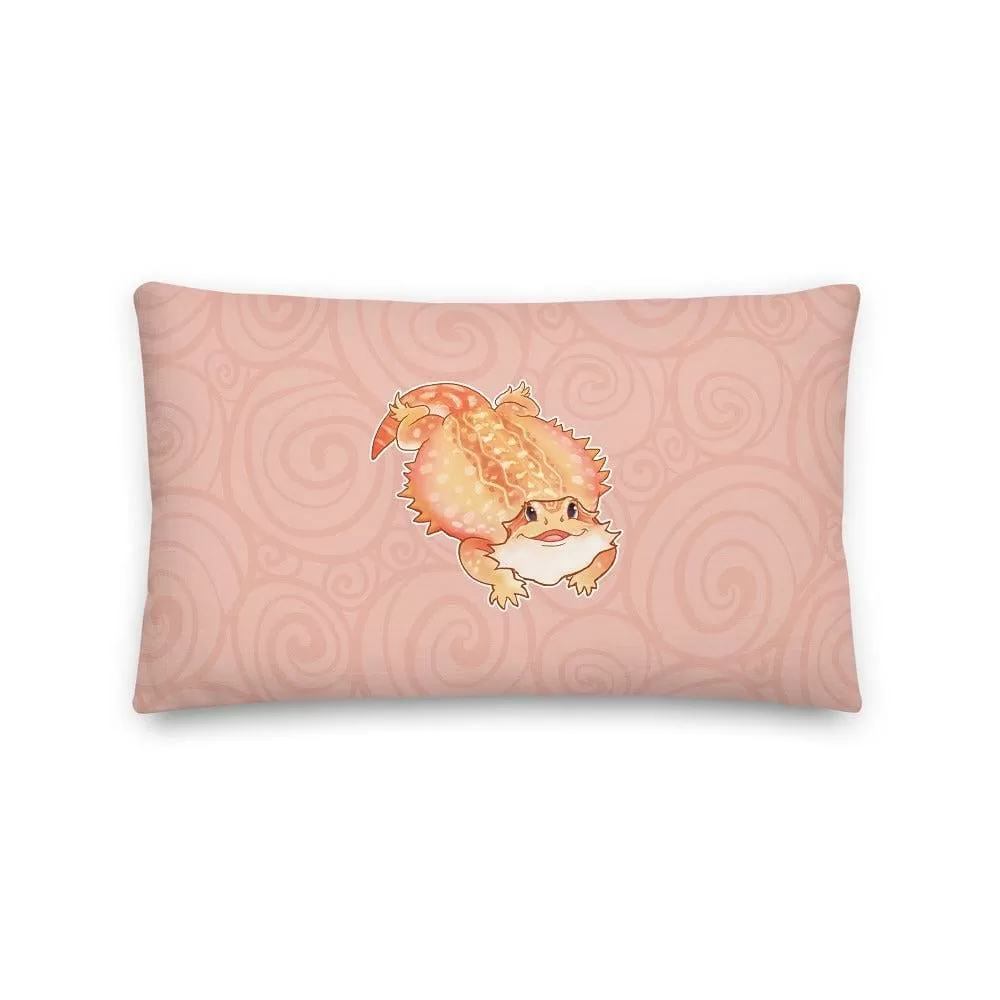 Pancake Mode Bearded Dragon, Cute Reptile Rectangular Pillow