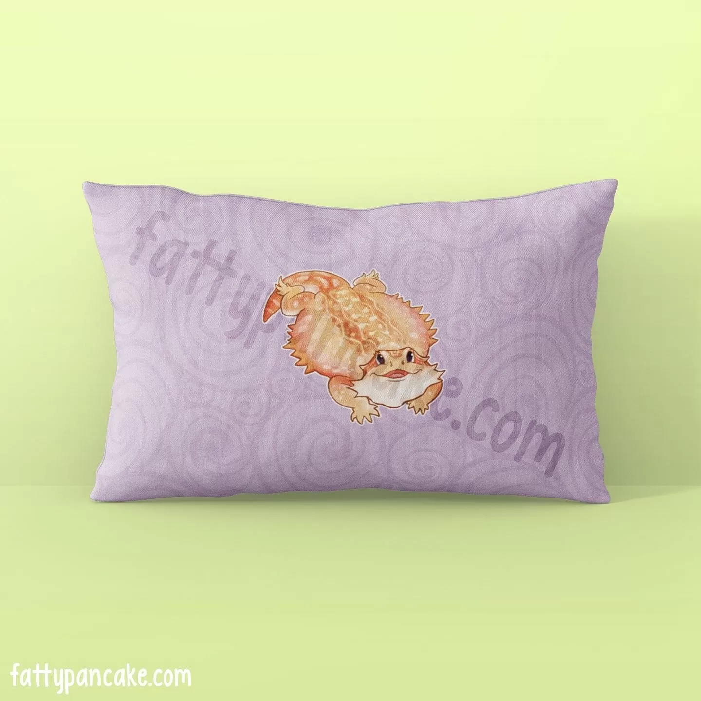 Pancake Mode Bearded Dragon, Cute Reptile Rectangular Pillow