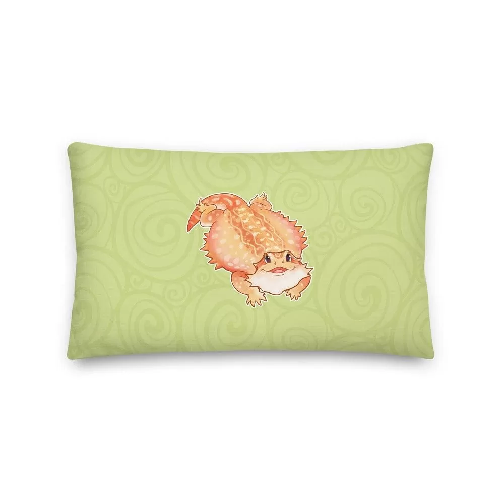 Pancake Mode Bearded Dragon, Cute Reptile Rectangular Pillow