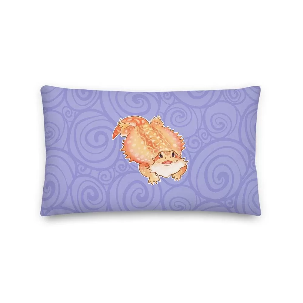 Pancake Mode Bearded Dragon, Cute Reptile Rectangular Pillow