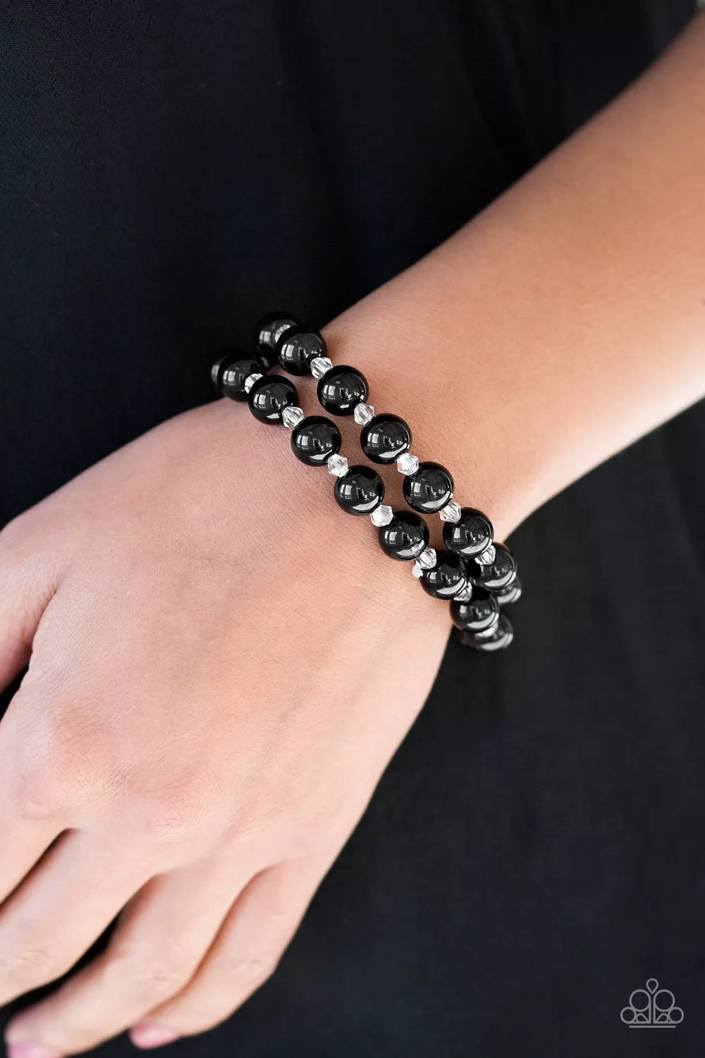 Paparazzi Accessories - BALLROOM and Board - Black Bracelet