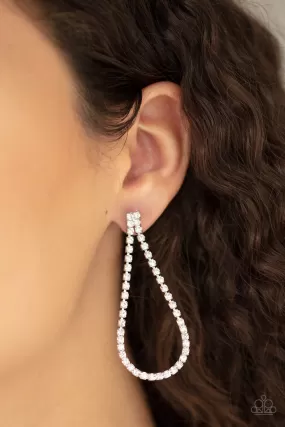 Paparazzi Accessories - Diamond Drops - White Earrings