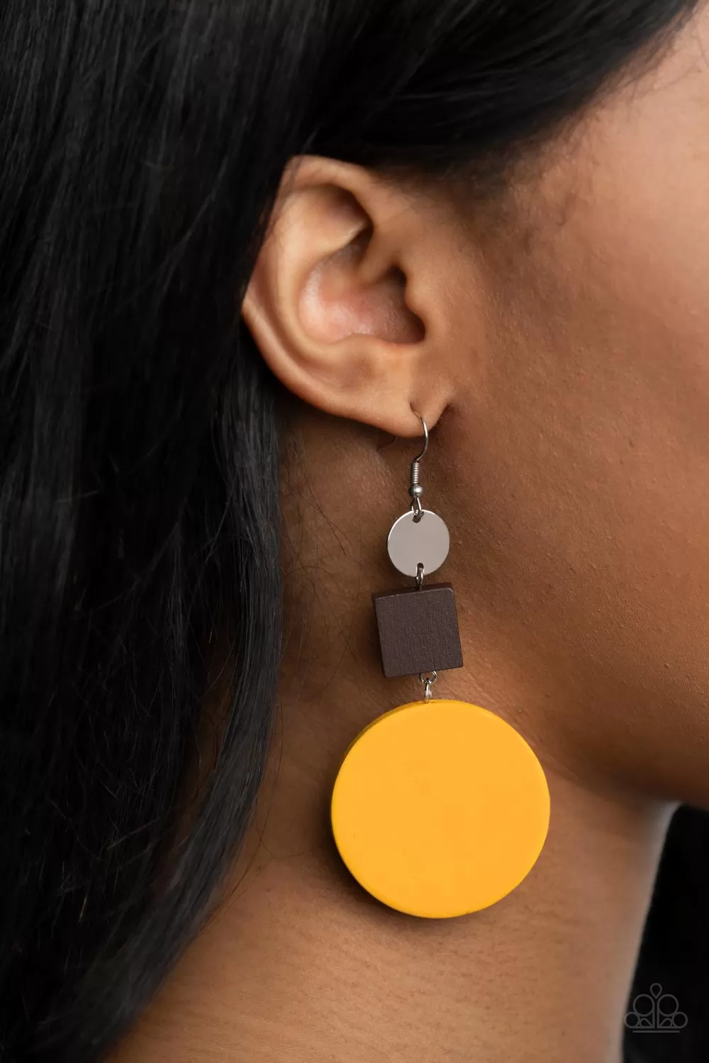 Paparazzi Accessories - Modern Materials - Yellow Earrings