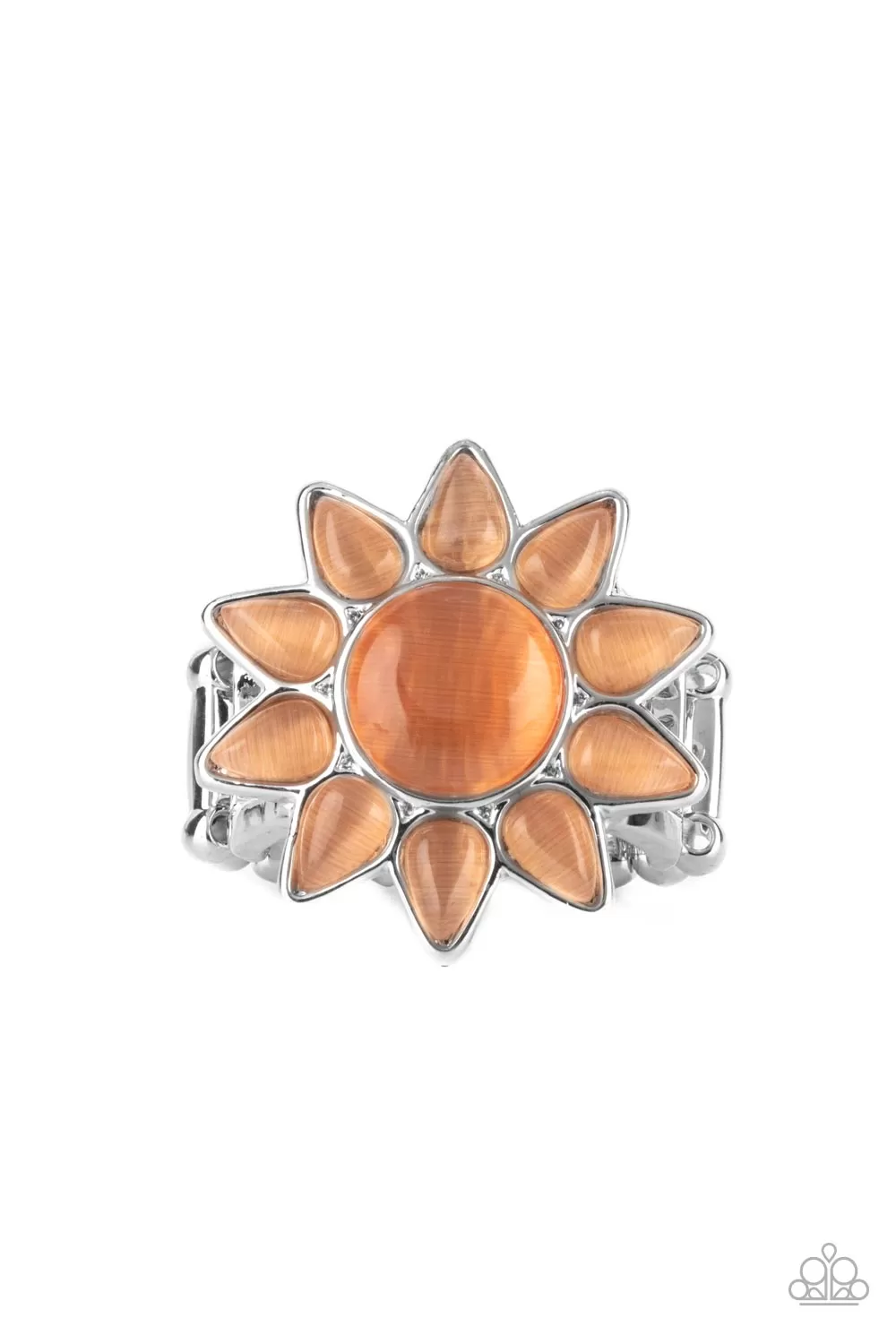 Paparazzi Blossoming Sunbeams - Orange Floral Ring