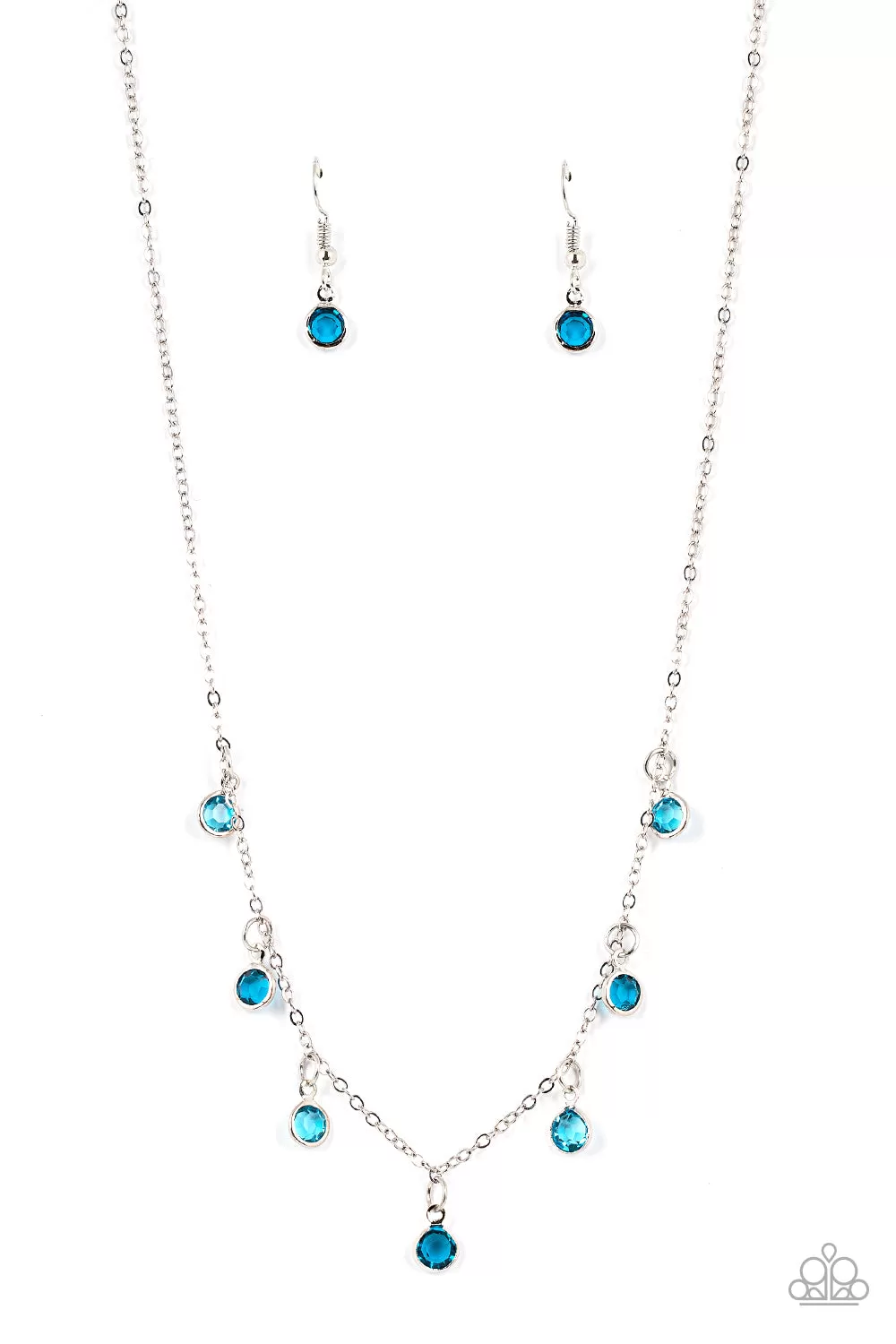 Paparazzi Carefree Charmer - Blue Dainty Necklace