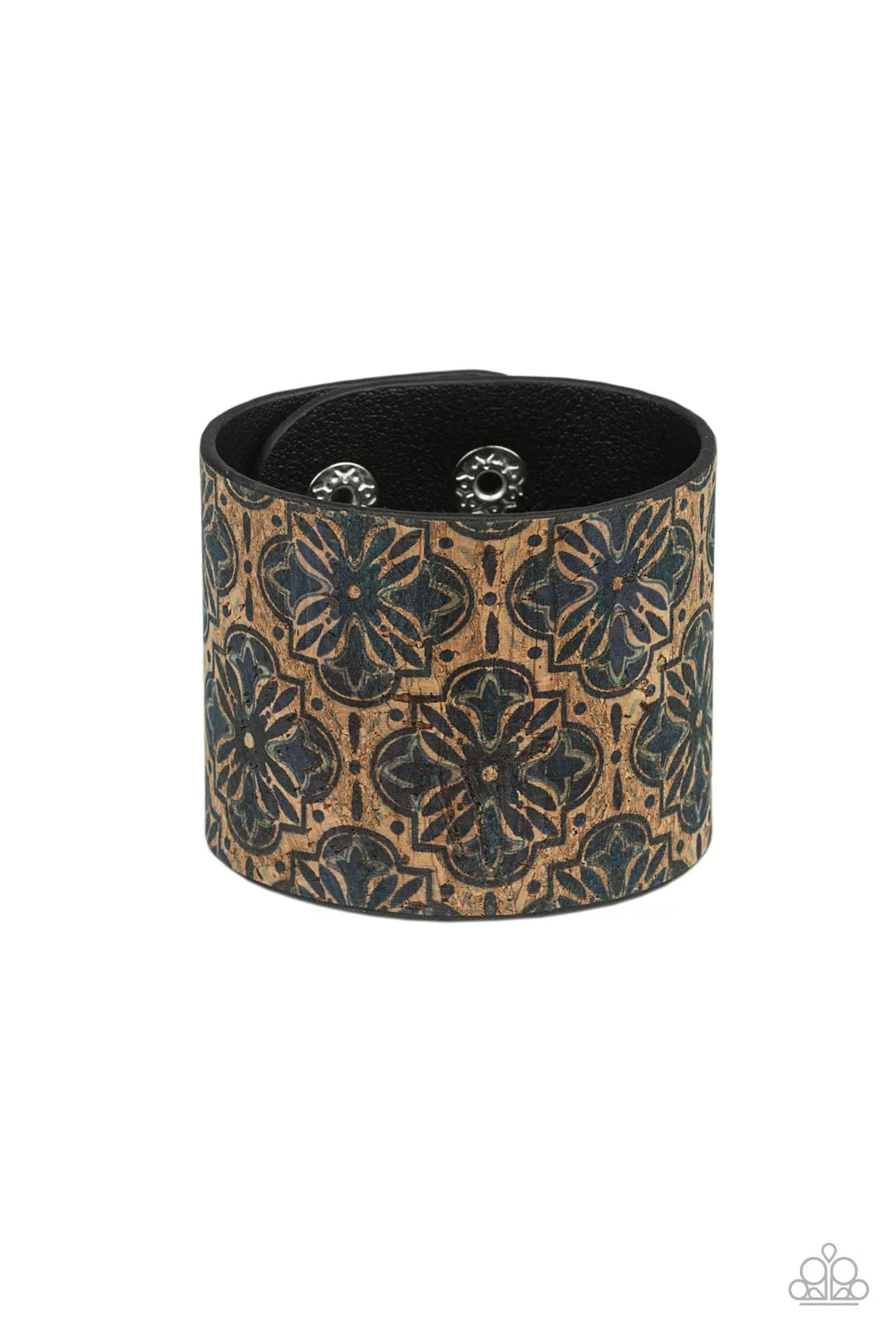 Paparazzi Cork Culture - Blue Cork Leather Band Urban Bracelet