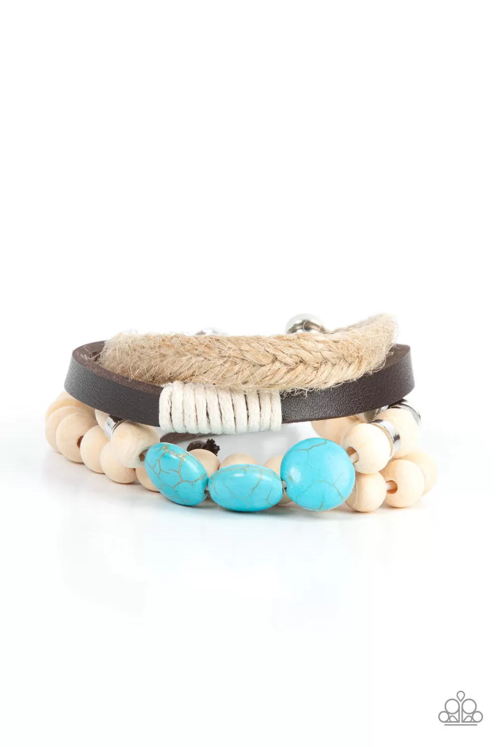 Paparazzi DRIFTER Away - Blue Urban Bracelet