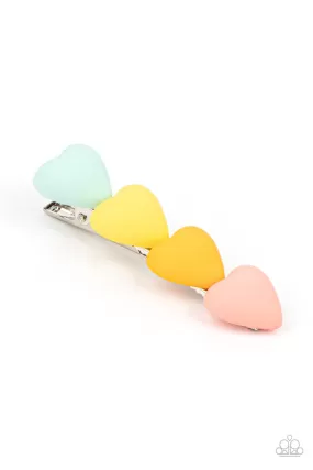 Paparazzi HEART to Please - Multi Color Heart Hair Clip