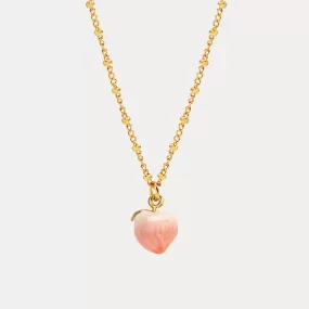 Peach Enamel Necklace