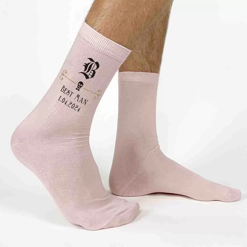 Personalized Gothic Groomsmen Socks for the Wedding Party