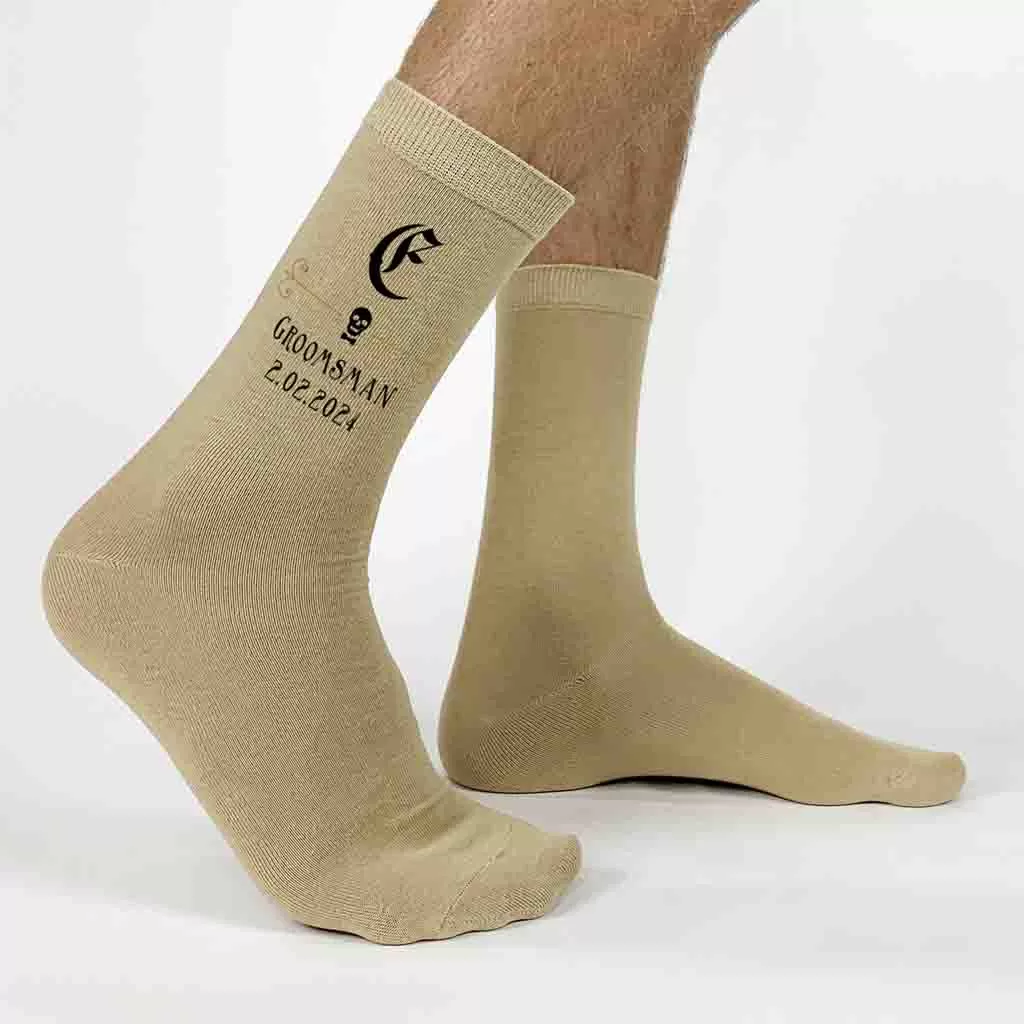 Personalized Gothic Groomsmen Socks for the Wedding Party