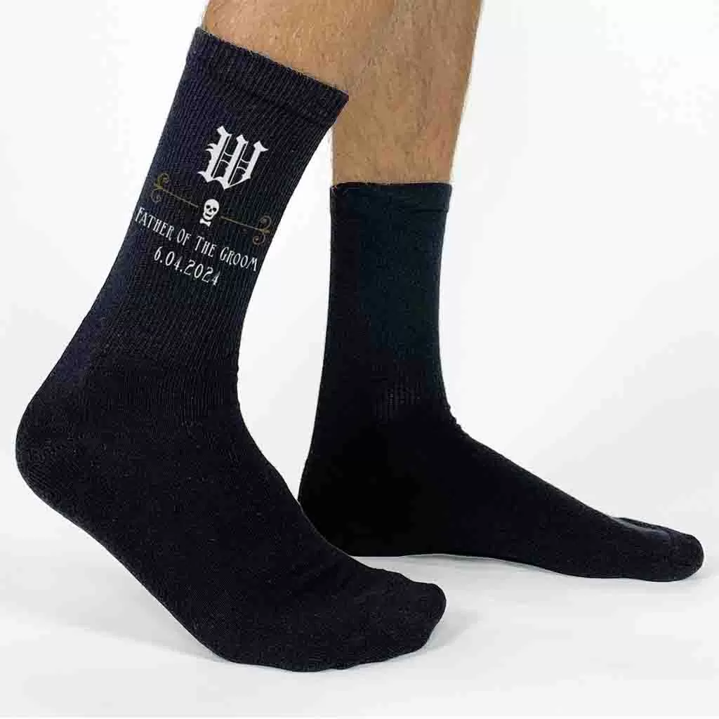 Personalized Gothic Groomsmen Socks for the Wedding Party