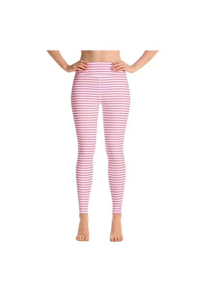 Pink & White Yoga Leggings