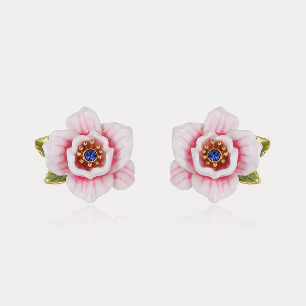 Pink Rose Earrings