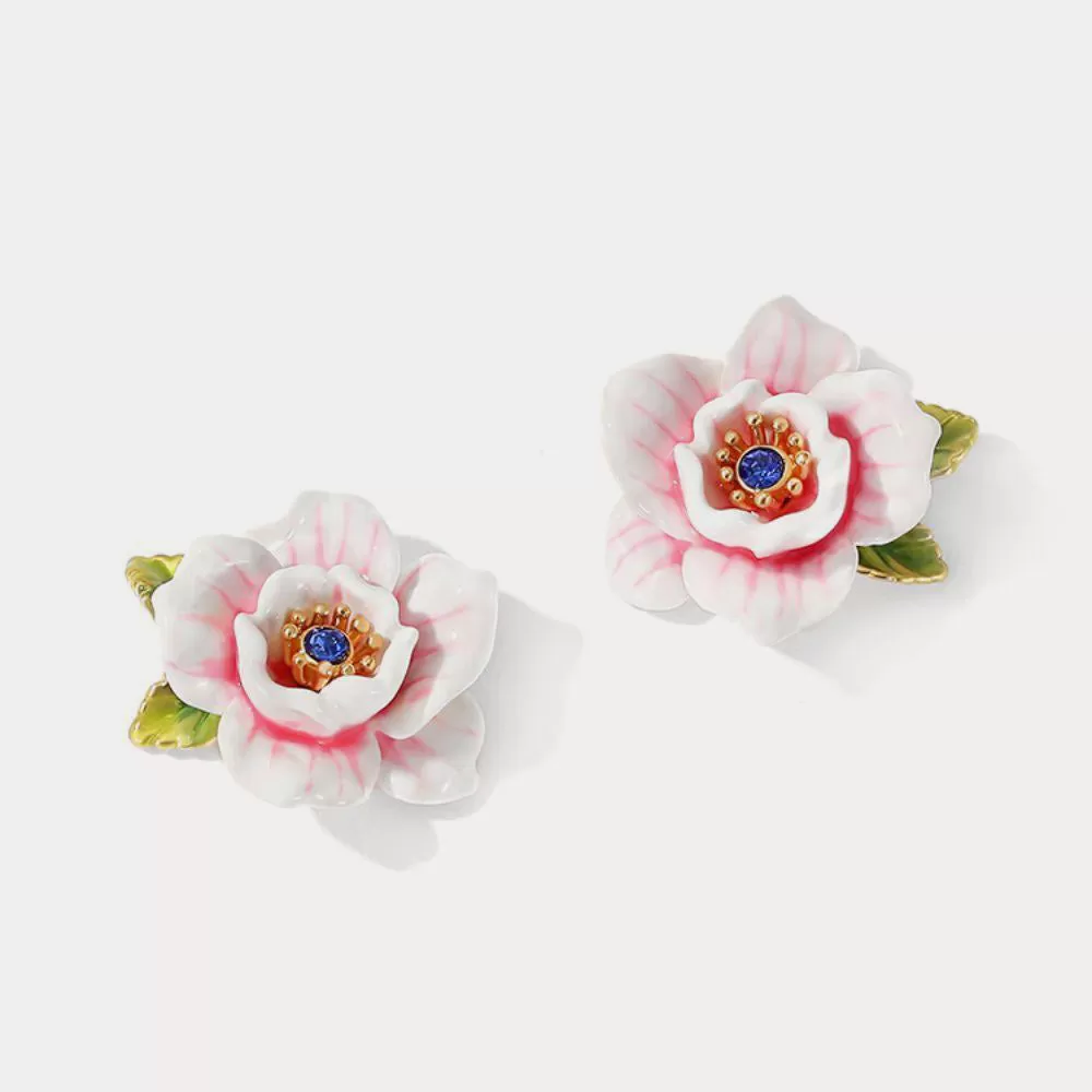 Pink Rose Earrings