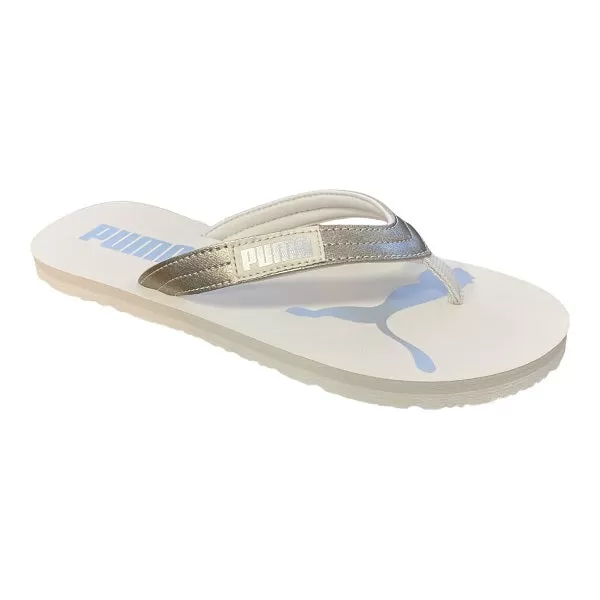 Puma Cozy Flip Stardust women's flip flops 384115 02 white cloud silver