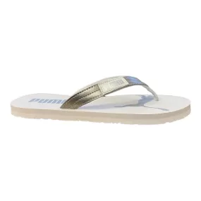 Puma Cozy Flip Stardust women's flip flops 384115 02 white cloud silver