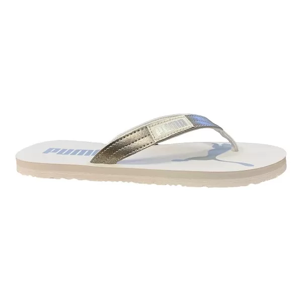 Puma Cozy Flip Stardust women's flip flops 384115 02 white cloud silver