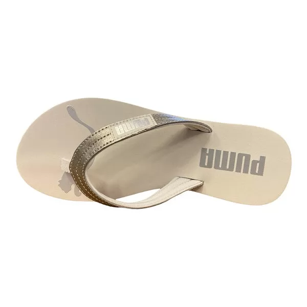 Puma Cozy Flip Stardust women's flip flops 384115 02 white cloud silver