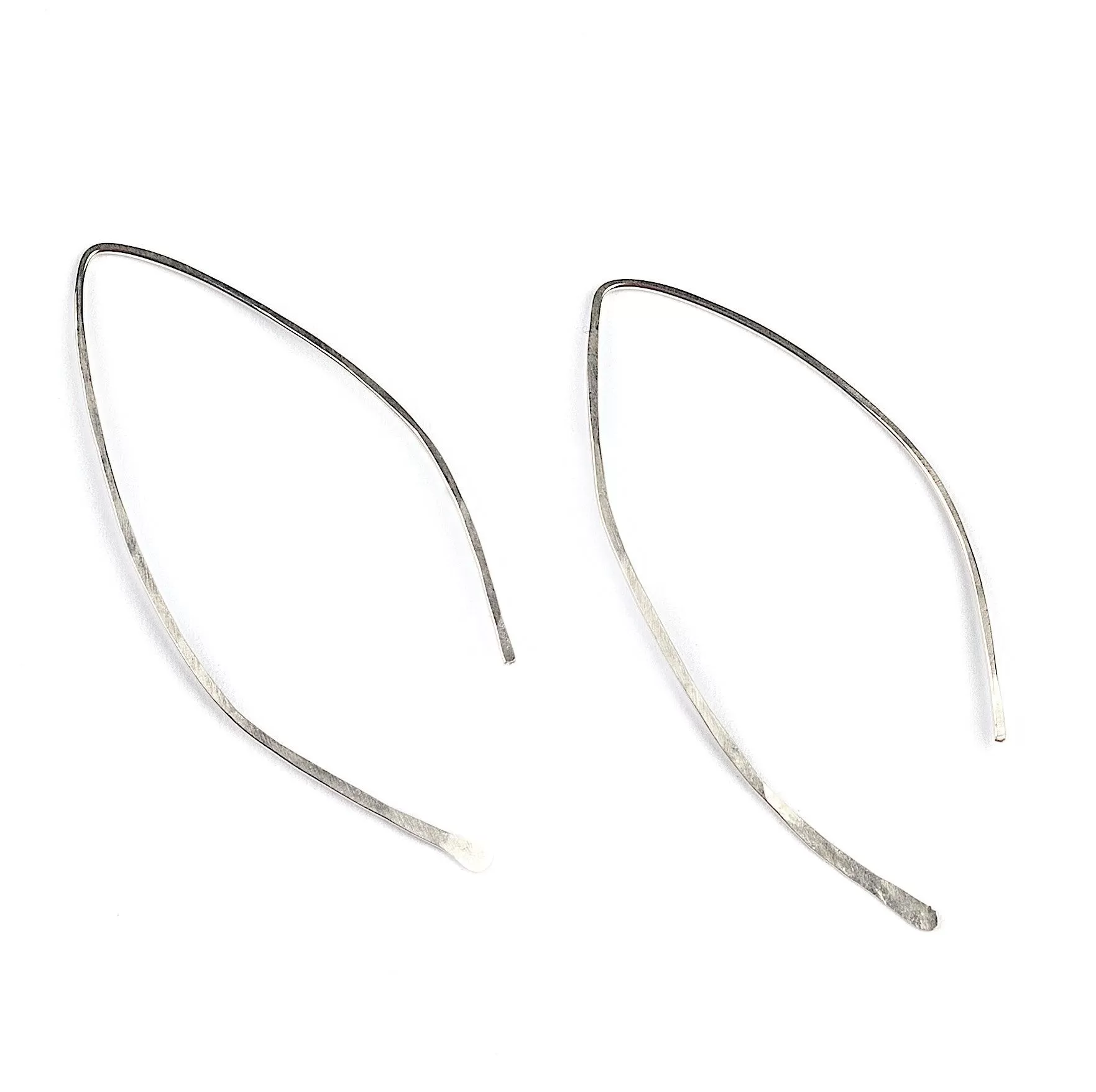 Qasioun Minimalist Threader Earrings in Sterling Silver