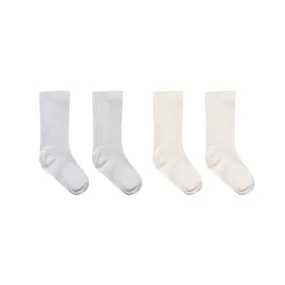 Quincy Mae Sock Set of 2 - Natural, Cloud