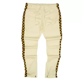 Racing Checker Track Pants (Banana/Mustard) / D1