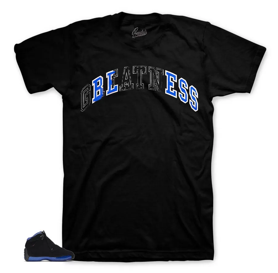 Retro 18 Royal Shirt - Stitched Bless - Black