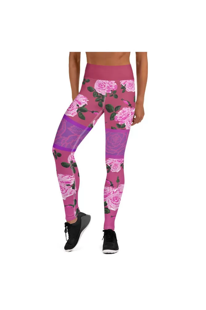 Rose Kimono Yoga Leggings