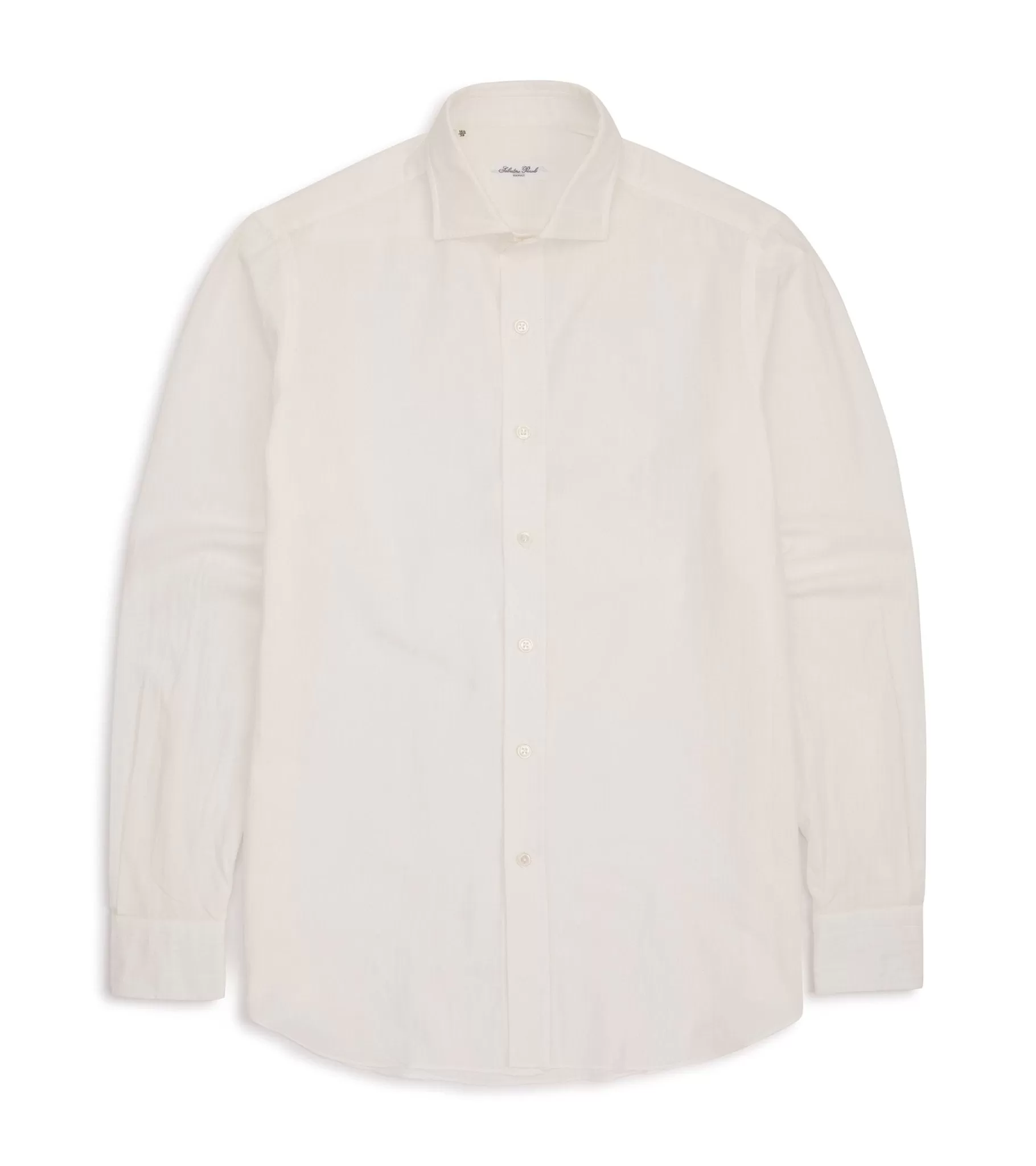 Salvatore Piccolo Cotton Linen Shirt: White