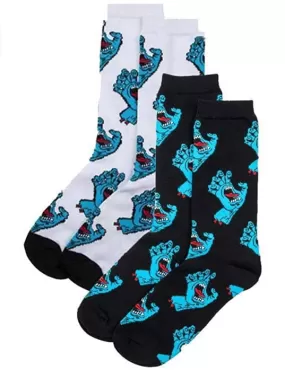 Santa Cruz leisure socks Multi Hand Socks black white