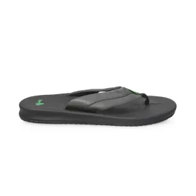 Sanuk Brumeister Black Flip Flops - Men's