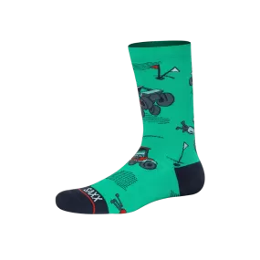 SAXX Men's Whole Package Crew Sock - Off Course Carts- Green