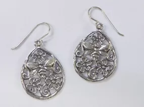 Silver Earrings , Dangle designer earrings nature inspired earrings for woman, silber ohringe