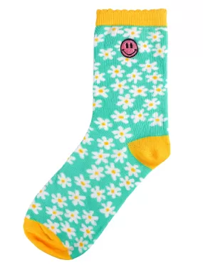 Simply Southern Personality Crew Socks With A Daisey Print - Express Yourself with Style and Comfort