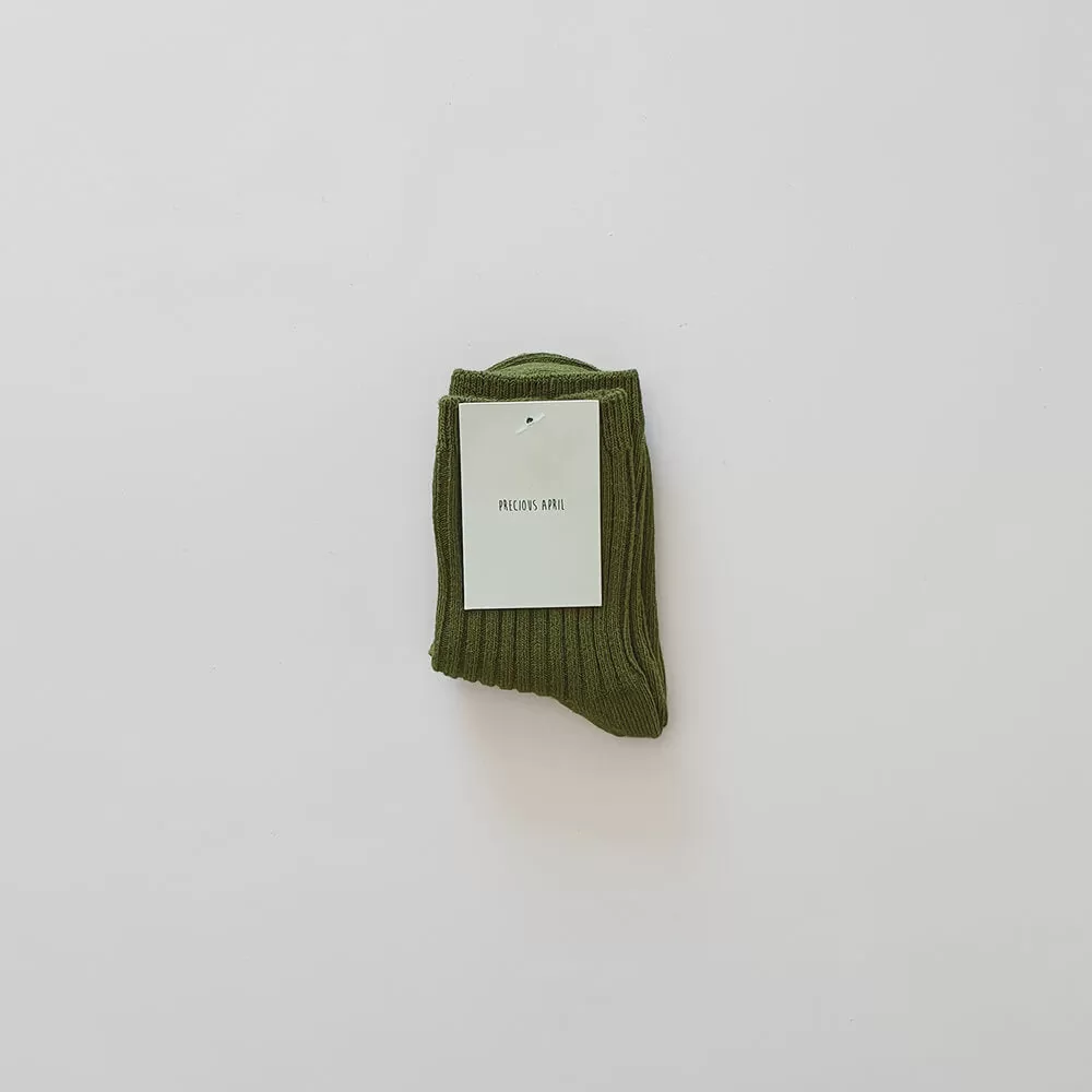 Skyler Cotton Socks - Olive