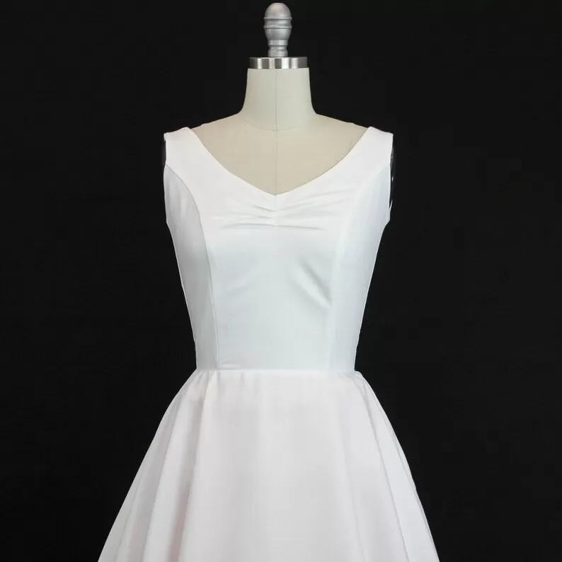 Sleeveless Vintage Ivory Dress XS-3XL #ISD