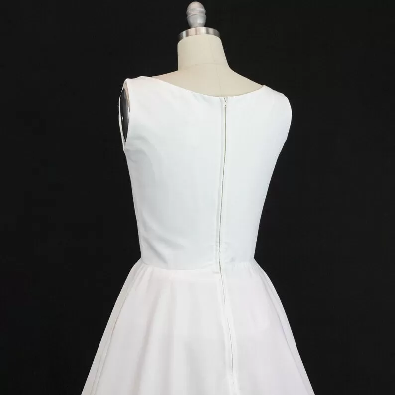 Sleeveless Vintage Ivory Dress XS-3XL #ISD