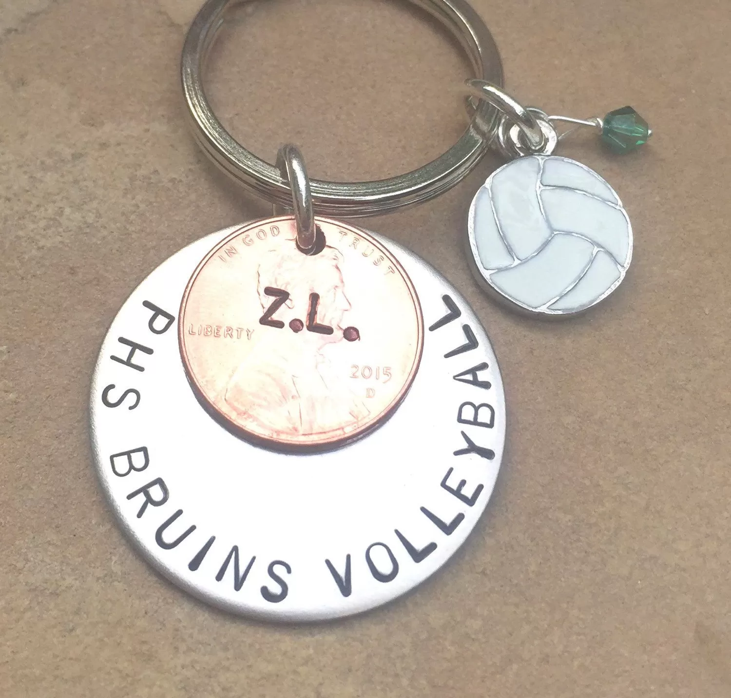 Soccer Gift, Christmas Gift, High School Sports Keychain, Volleyball Keychain, Personalized High School Sport Keychain, Football