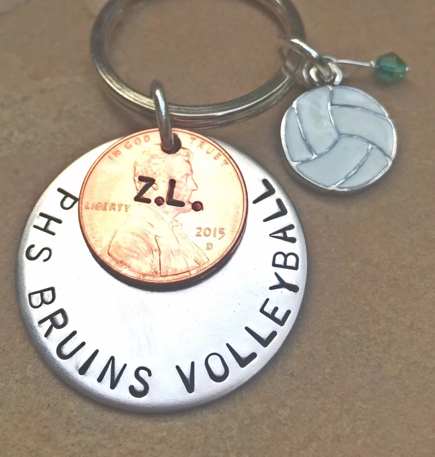 Soccer Gift, Christmas Gift, High School Sports Keychain, Volleyball Keychain, Personalized High School Sport Keychain, Football