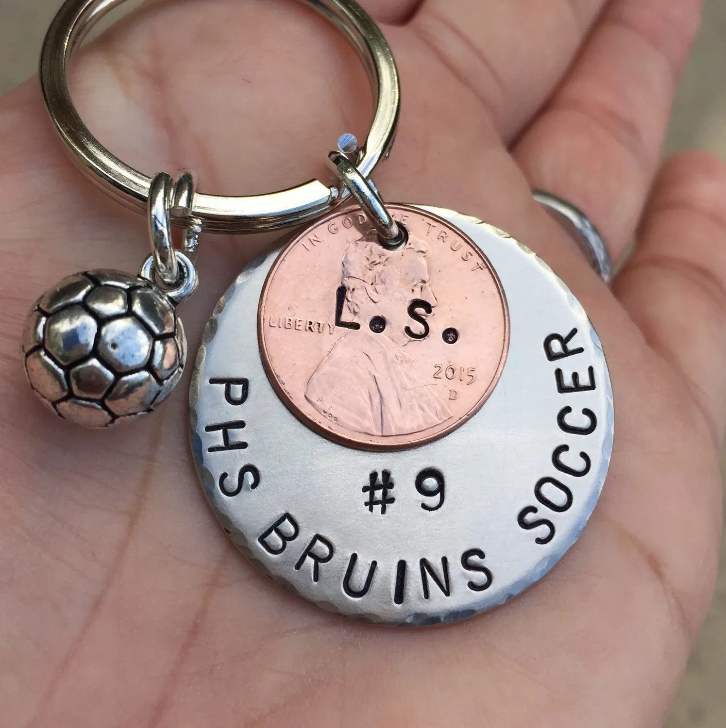 Soccer Gift, Christmas Gift, High School Sports Keychain, Volleyball Keychain, Personalized High School Sport Keychain, Football