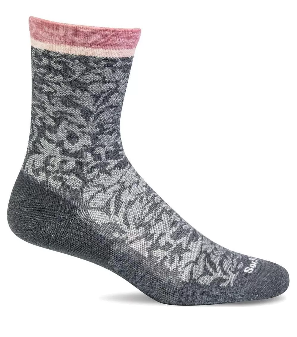 Sockwell Women's Cush Crew Plantar Relief Socks Charcoal